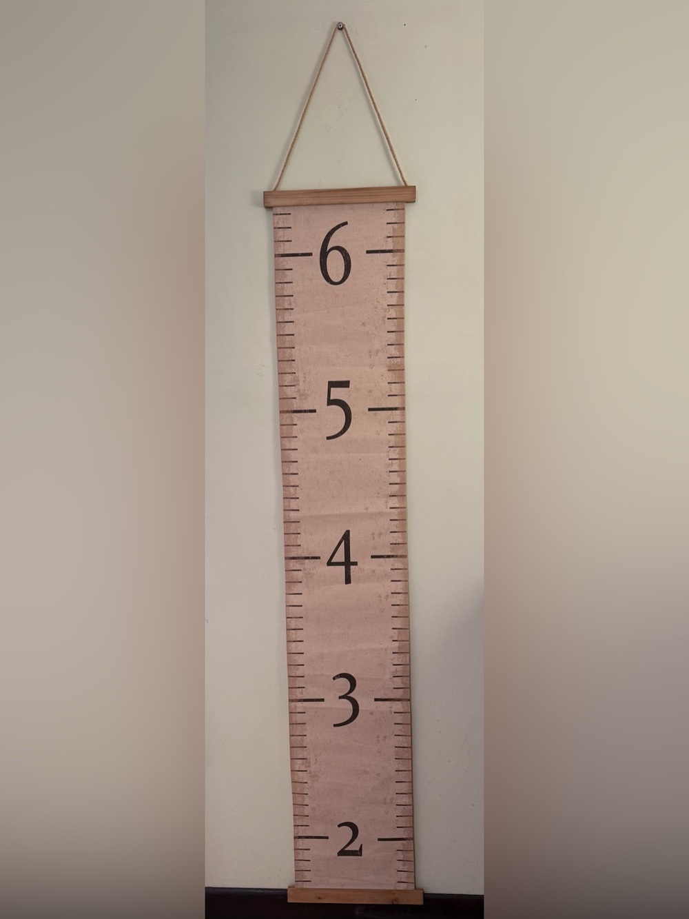 NWOT Canvas Growth Chart 6 Feet